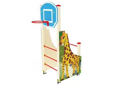 Детский спортивный комплекс Жираф с баскетбольным кольцом и щитом СК 6.391
